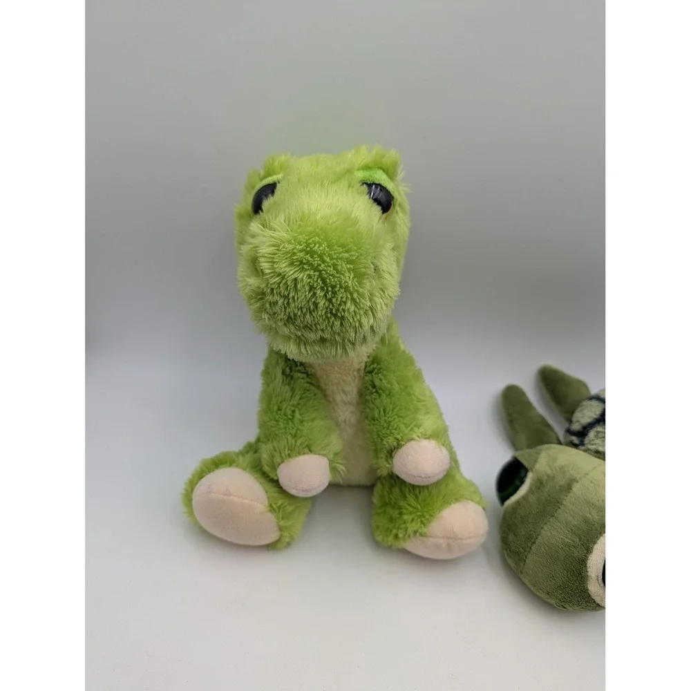 Aurora Green Turtle Dinosaur Plush Lot Big Sleepy‎ Eyes Stuffed Animal Toy